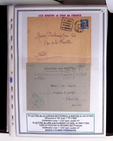 1925-60 Importante collection d'oblitération DAGUIN