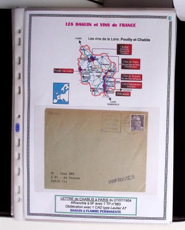 1925-60 Importante collection d'oblitération DAGUIN