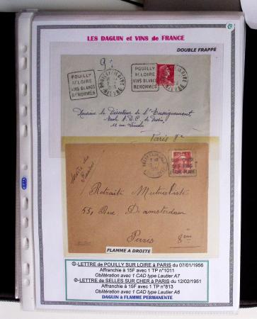 1925-60 Importante collection d'oblitération DAGUIN