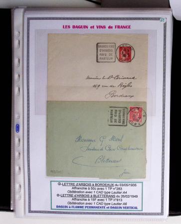 1925-60 Importante collection d'oblitération DAGUIN