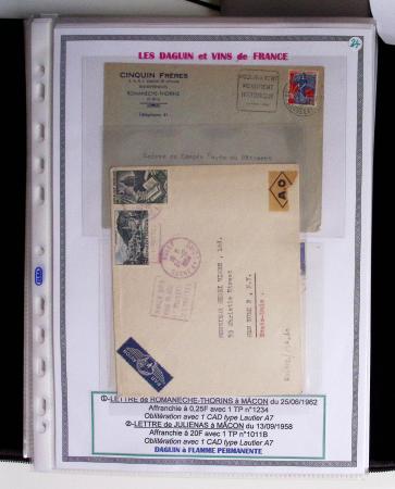 1925-60 Importante collection d'oblitération DAGUIN