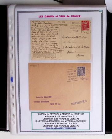 1925-60 Importante collection d'oblitération DAGUIN
