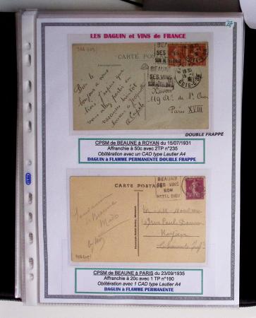 1925-60 Importante collection d'oblitération DAGUIN