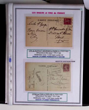 1925-60 Importante collection d'oblitération DAGUIN