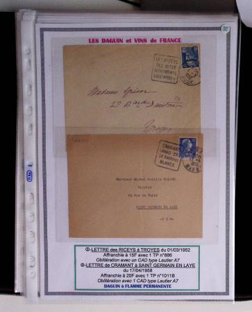 1925-60 Importante collection d'oblitération DAGUIN