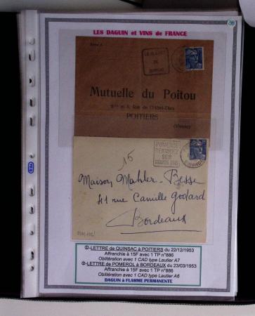 1925-60 Importante collection d'oblitération DAGUIN