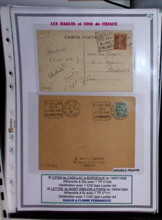 1925-60 Importante collection d'oblitération DAGUIN