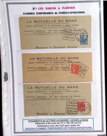 1925-60 Importante collection d'oblitération DAGUIN