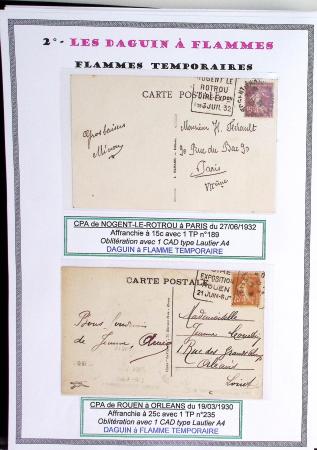 1925-60 Importante collection d'oblitération DAGUIN