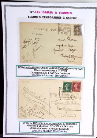 1925-60 Importante collection d'oblitération DAGUIN