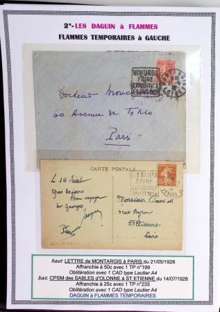 1925-60 Importante collection d'oblitération DAGUIN