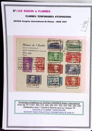 1925-60 Importante collection d'oblitération DAGUIN