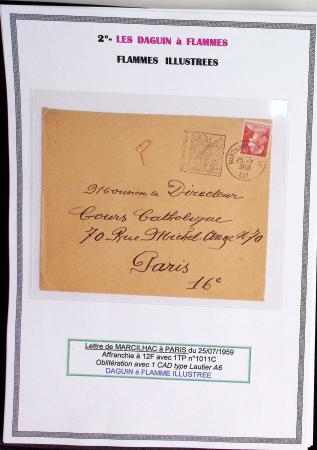1925-60 Importante collection d'oblitération DAGUIN