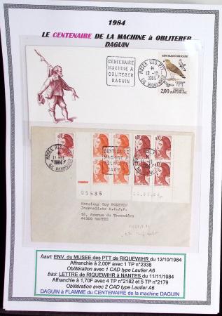 1925-60 Importante collection d'oblitération DAGUIN