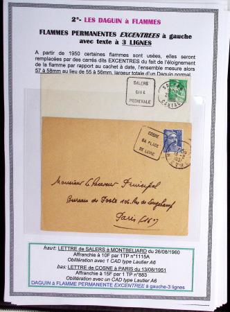 1925-60 Importante collection d'oblitération DAGUIN