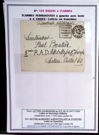 1925-60 Importante collection d'oblitération DAGUIN