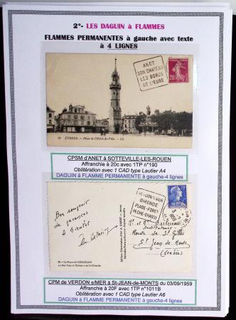1925-60 Importante collection d'oblitération DAGUIN