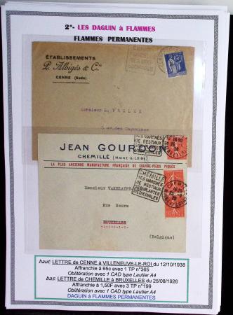 1925-60 Importante collection d'oblitération DAGUIN