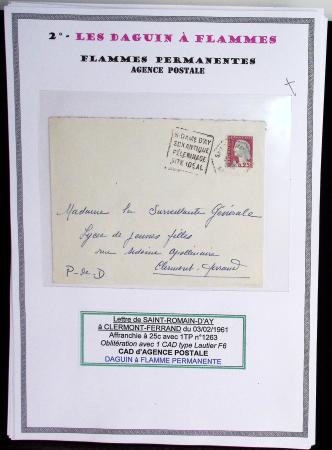 1925-60 Importante collection d'oblitération DAGUIN