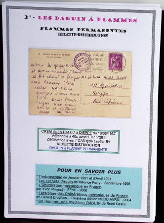 1925-60 Importante collection d'oblitération DAGUIN