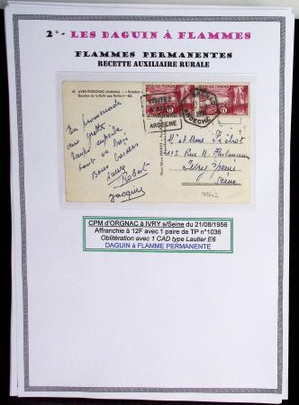 1925-60 Importante collection d'oblitération DAGUIN