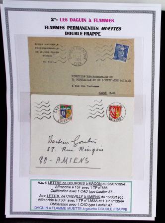 1925-60 Importante collection d'oblitération DAGUIN