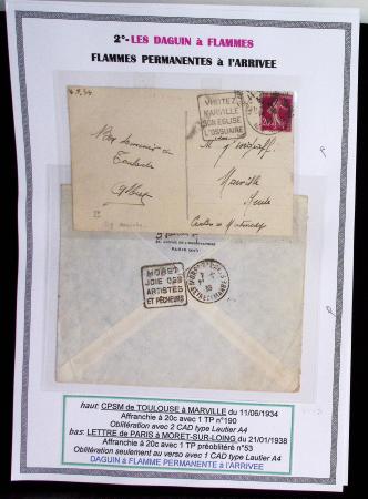 1925-60 Importante collection d'oblitération DAGUIN