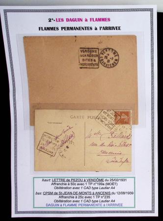 1925-60 Importante collection d'oblitération DAGUIN