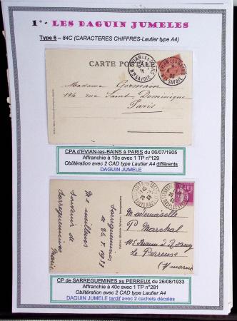 1925-60 Importante collection d'oblitération DAGUIN