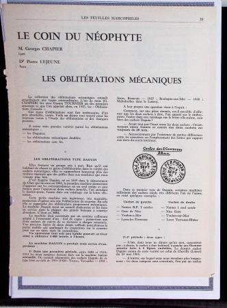 1925-60 Importante collection d'oblitération DAGUIN