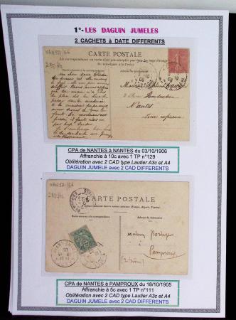 1925-60 Importante collection d'oblitération DAGUIN
