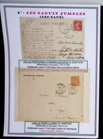 1925-60 Importante collection d'oblitération DAGUIN