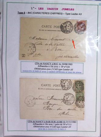 1925-60 Importante collection d'oblitération DAGUIN