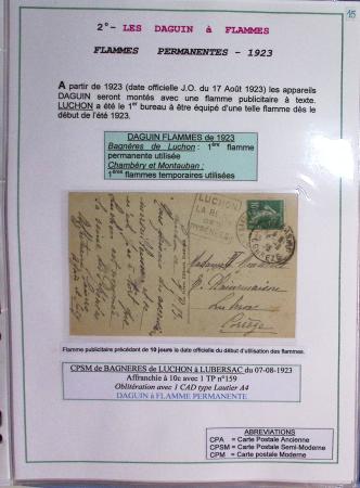 1925-60 Importante collection d'oblitération DAGUIN