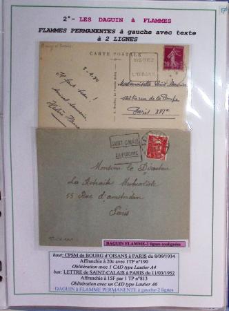 1925-60 Importante collection d'oblitération DAGUIN