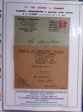 1925-60 Importante collection d'oblitération DAGUIN