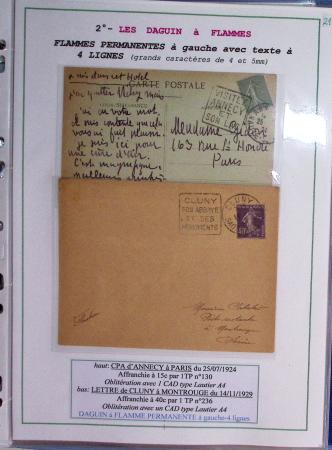 1925-60 Importante collection d'oblitération DAGUIN