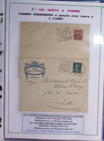 1925-60 Importante collection d'oblitération DAGUIN