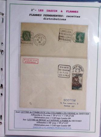 1925-60 Importante collection d'oblitération DAGUIN