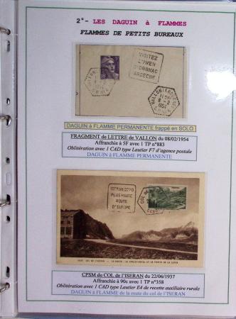1925-60 Importante collection d'oblitération DAGUIN