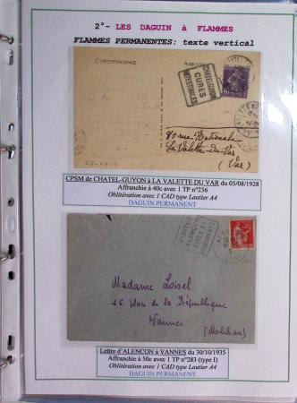 1925-60 Importante collection d'oblitération DAGUIN