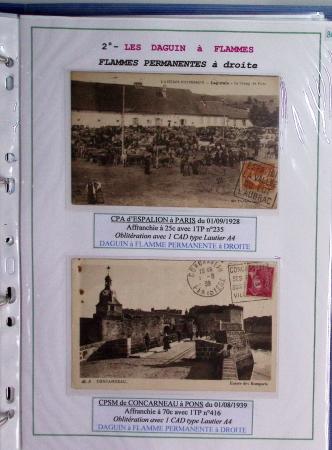 1925-60 Importante collection d'oblitération DAGUIN