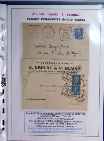 1925-60 Importante collection d'oblitération DAGUIN