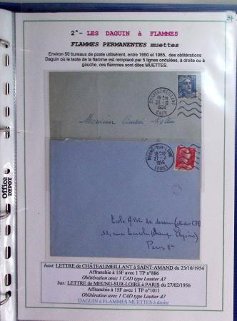1925-60 Importante collection d'oblitération DAGUIN