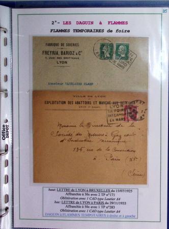 1925-60 Importante collection d'oblitération DAGUIN