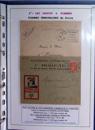 1925-60 Importante collection d'oblitération DAGUIN