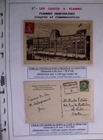 1925-60 Importante collection d'oblitération DAGUIN