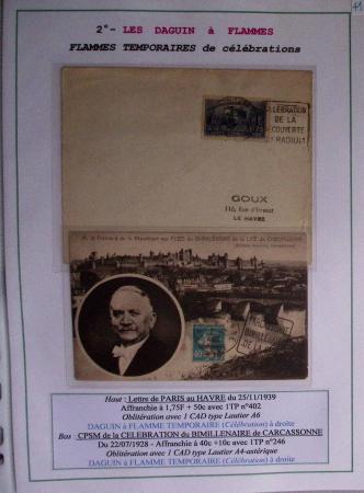 1925-60 Importante collection d'oblitération DAGUIN
