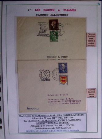 1925-60 Importante collection d'oblitération DAGUIN