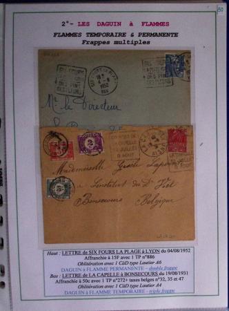 1925-60 Importante collection d'oblitération DAGUIN
